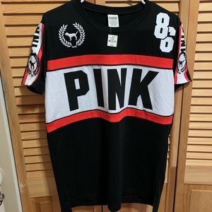 VS PINK VINTAGE CAMPUS TEE XS